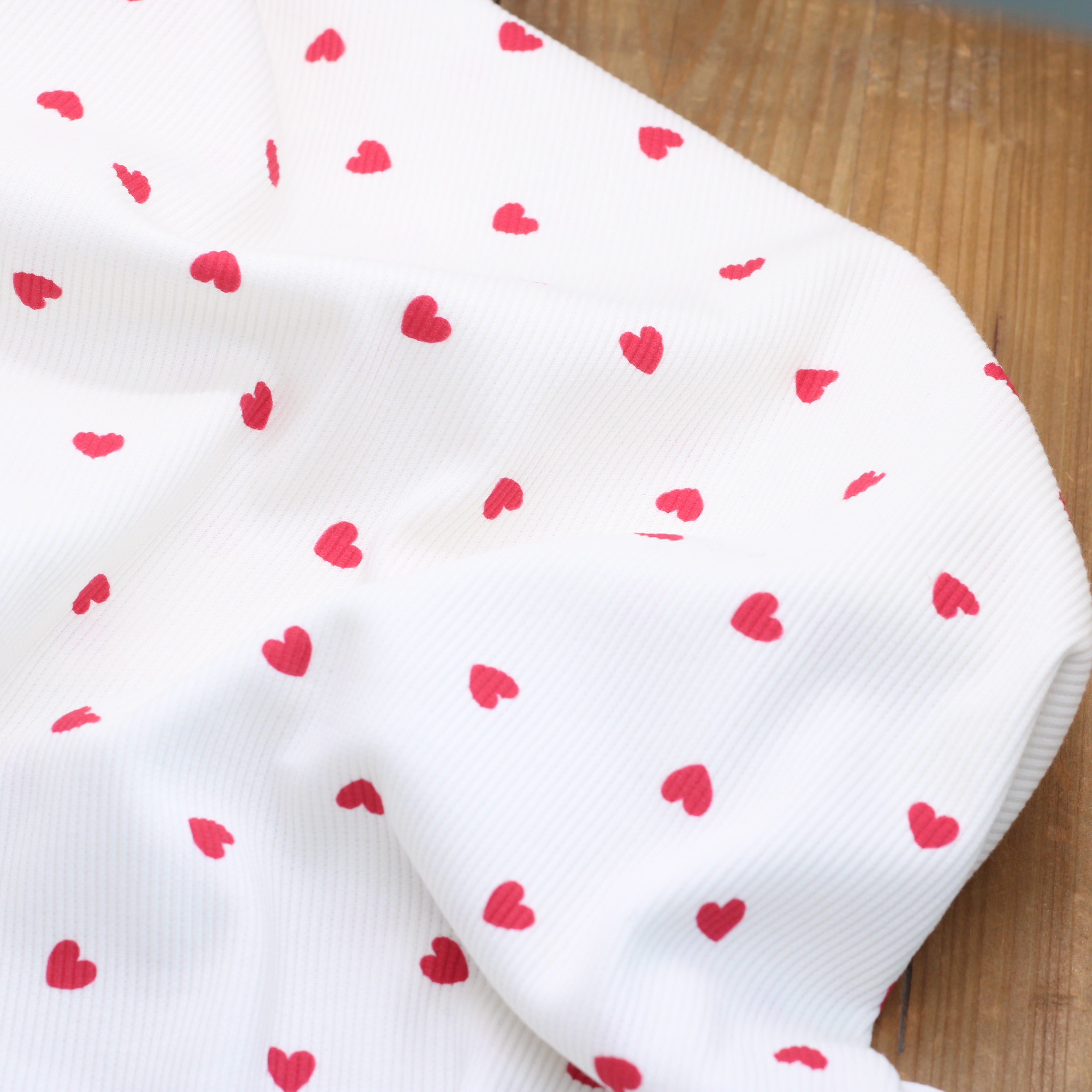 Floral Cotton Jersey Fabric - White - POPPY DESIGNED (Sold x10cm)