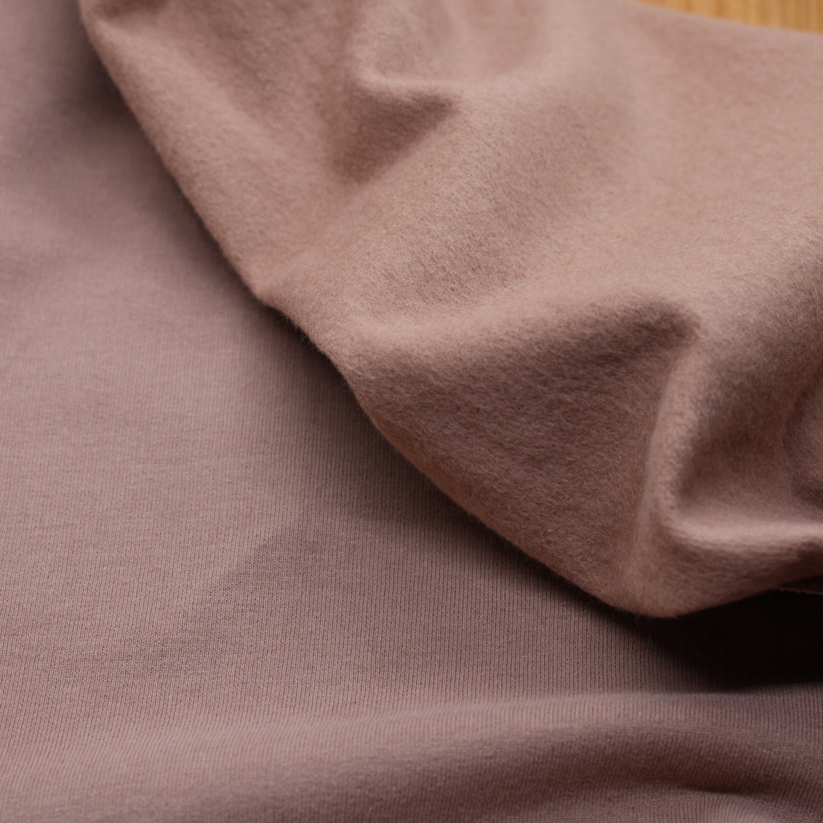 Tissu French Terry Gratté Uni GOTS- Taupe (Vendu x10cm)