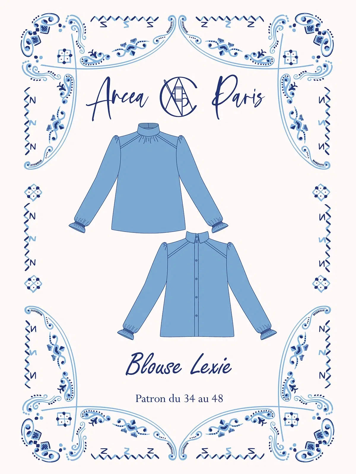 Blouse LEXIE - Patron de couture Pochette - ANCEA PARIS Patron de couture ANCEA PARIS | Gaspard et Léonie Tissus en ligne et Mercerie à Toulouse