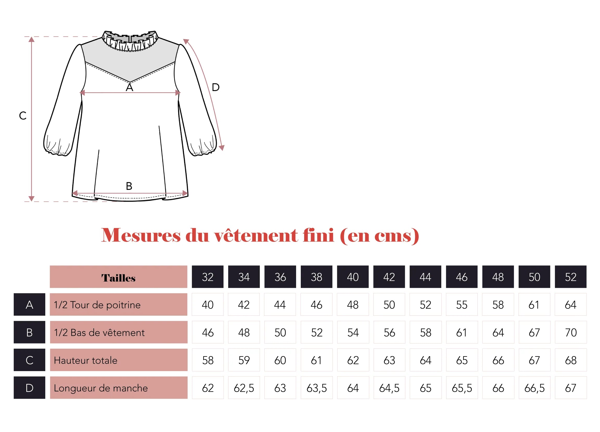 Blouse OPALE - Patron de couture pochette - SUPER BISON Patron de couture SUPER BISON | Gaspard et Léonie Tissus en ligne et Mercerie à Toulouse