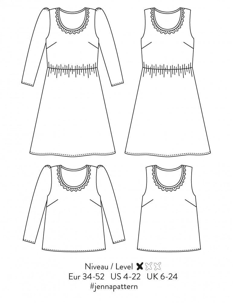 Blouse ou Robe femme JENNA Patron de couture pochette - Atelier SCÄMMIT Patron de couture ATELIER SCÄMMIT | Gaspard et Léonie Tissus en ligne et Mercerie à Toulouse