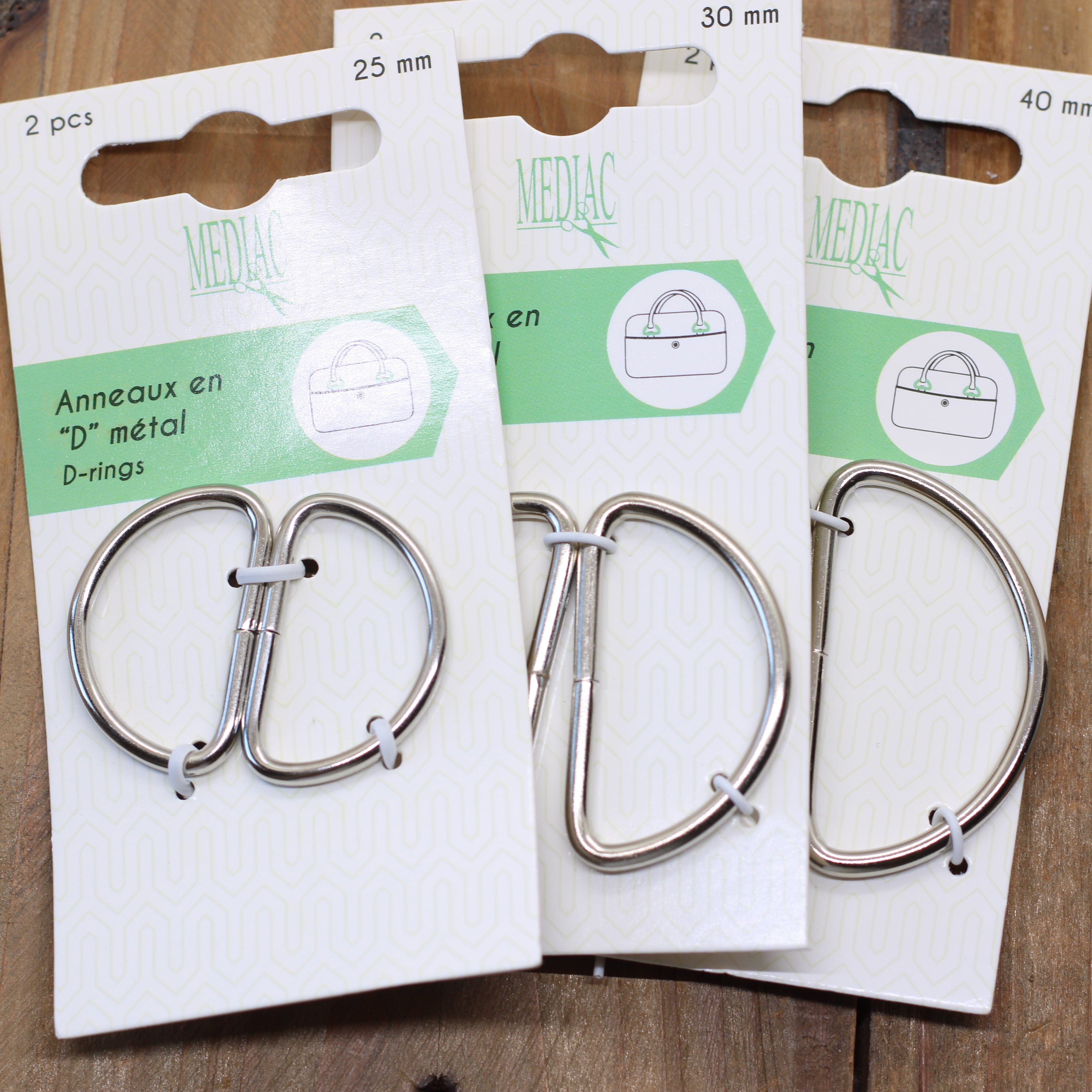 Boucles Demi lune métalliques - Argent Mercerie L'atelier de Gaspard et Léonie | Gaspard et Léonie Tissus en ligne et Mercerie à Toulouse