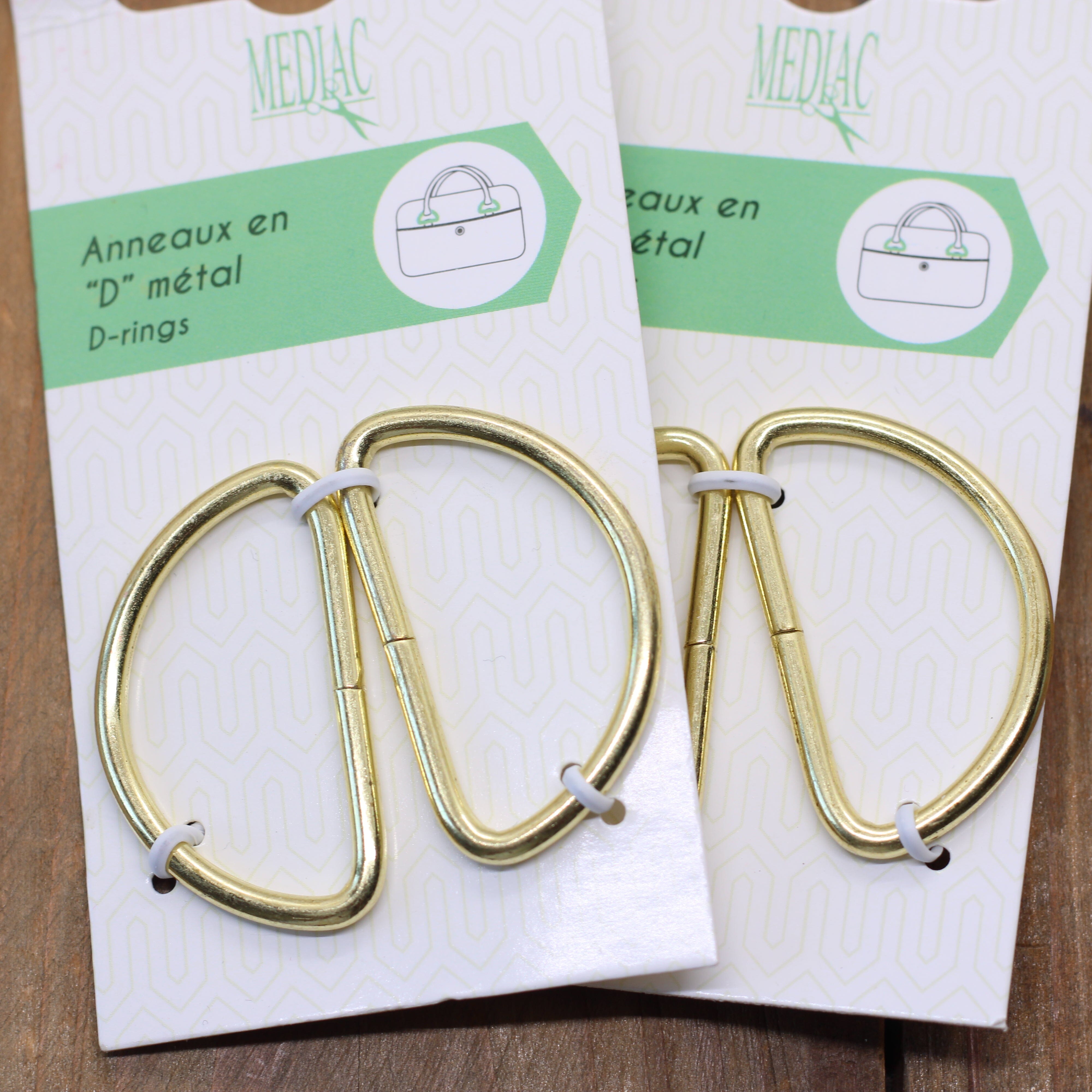 Boucles Demi lune métalliques - Or doré Mercerie L'atelier de Gaspard et Léonie | Gaspard et Léonie Tissus en ligne et Mercerie à Toulouse