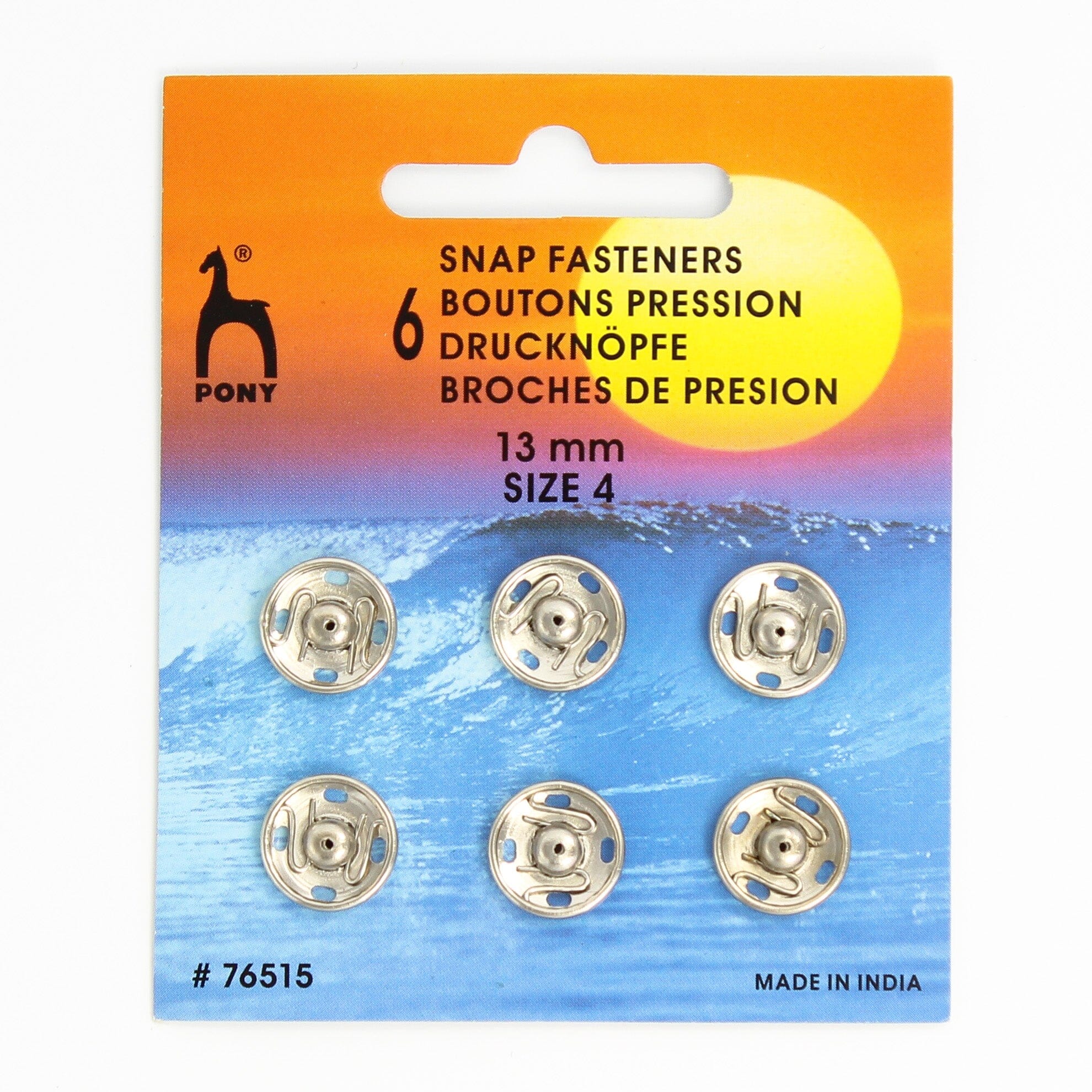 Boutons pression à coudre metalliques Mercerie Pony | Gaspard et Léonie Tissus en ligne et Mercerie à Toulouse