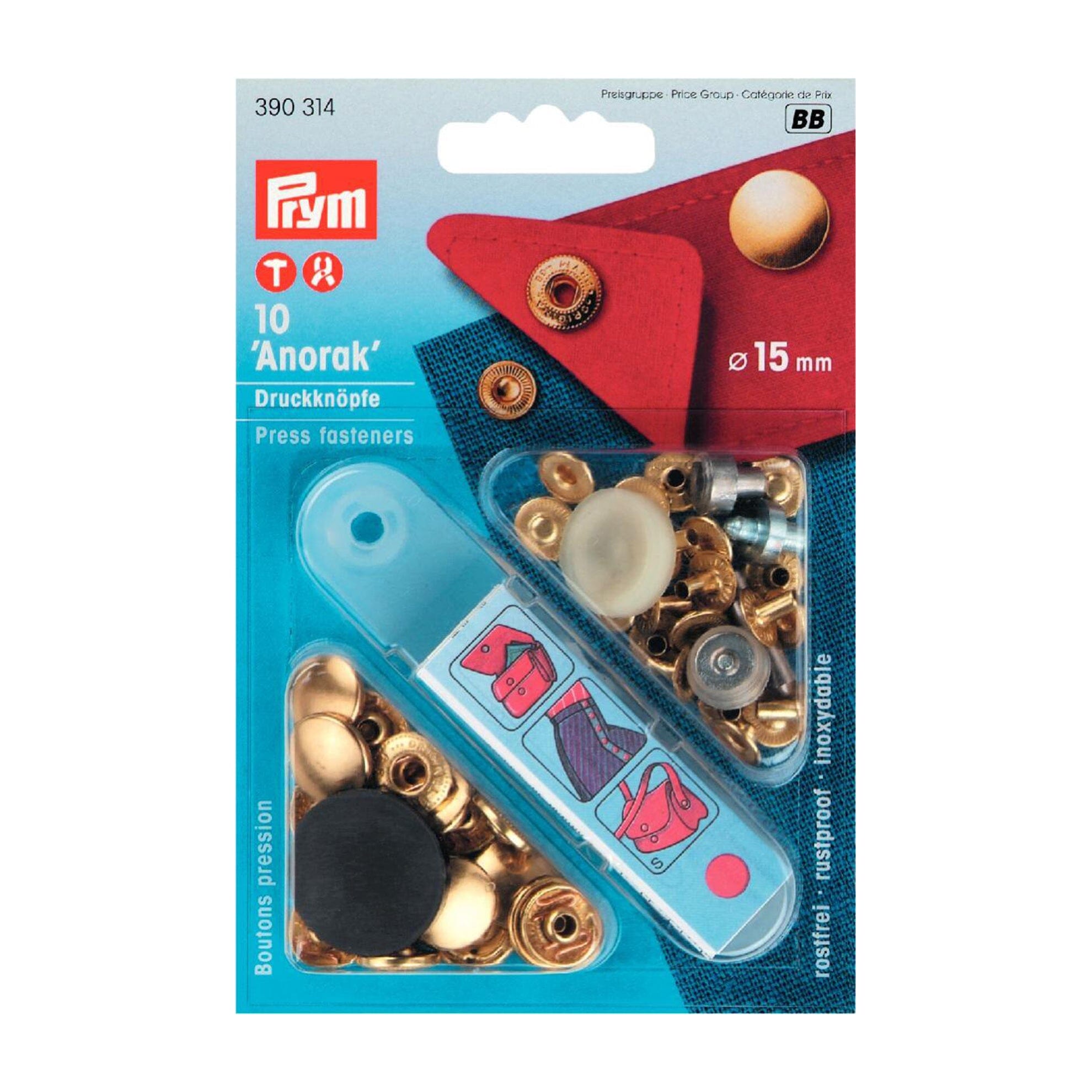 Boutons pression Anorak avec pince Mercerie Prym | Gaspard et Léonie Tissus en ligne et Mercerie à Toulouse