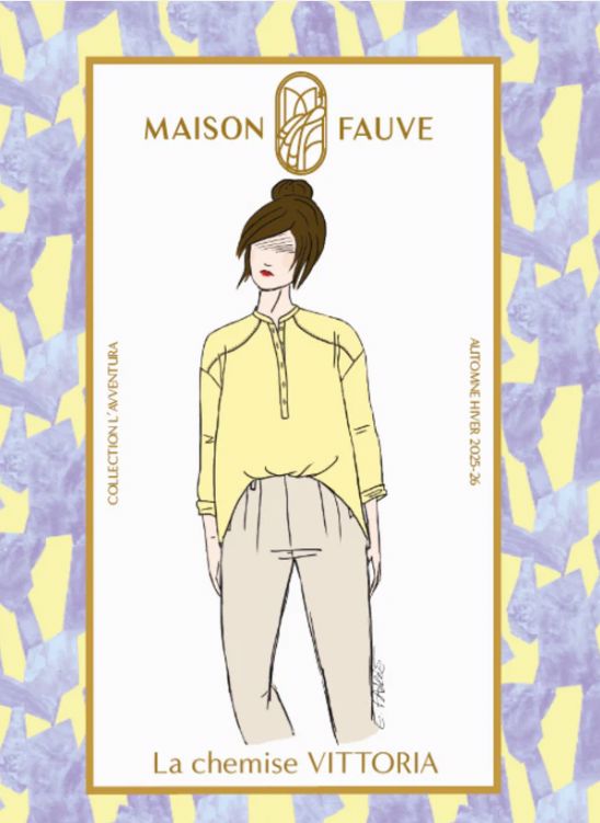 Chemise VITTORIA patron de couture pochette - MAISON FAUVE Patron de couture MAISON FAUVE | Gaspard et Léonie Tissus en ligne et Mercerie à Toulouse