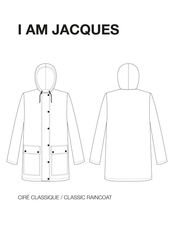 Ciré femme JACQUES Patron de couture pochette - I AM Patron de couture I AM Patterns | Gaspard et Léonie Tissus en ligne et Mercerie à Toulouse