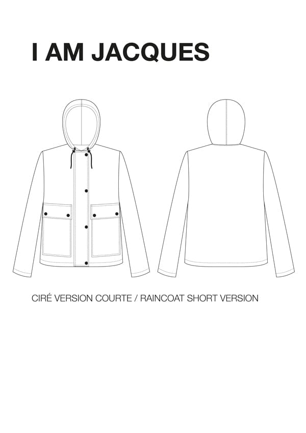 Ciré femme JACQUES Patron de couture pochette - I AM Patron de couture I AM Patterns | Gaspard et Léonie Tissus en ligne et Mercerie à Toulouse