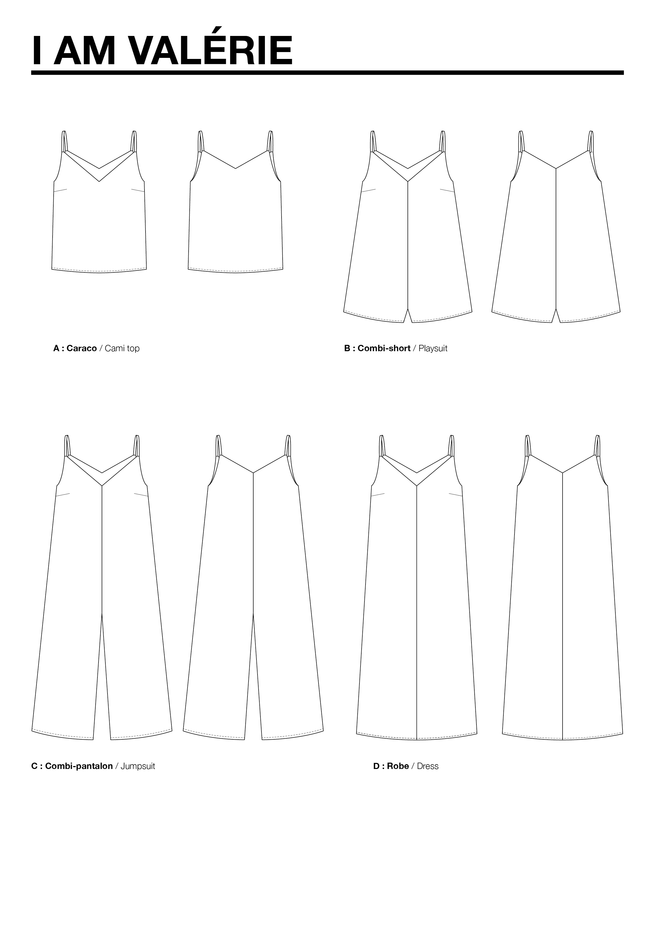 Combinaison femme VALERIE Patron de couture pochette - I AM Patron de couture I AM Patterns | Gaspard et Léonie Tissus en ligne et Mercerie à Toulouse