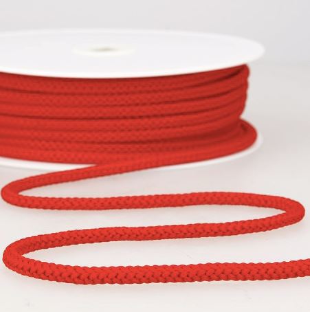Cordon tricoté uni 4,5mm (vendu x10cm) - ROUGE COL:8 Mercerie Sélection Gaspard & Léonie | Gaspard et Léonie Tissus en ligne et Mercerie à Toulouse