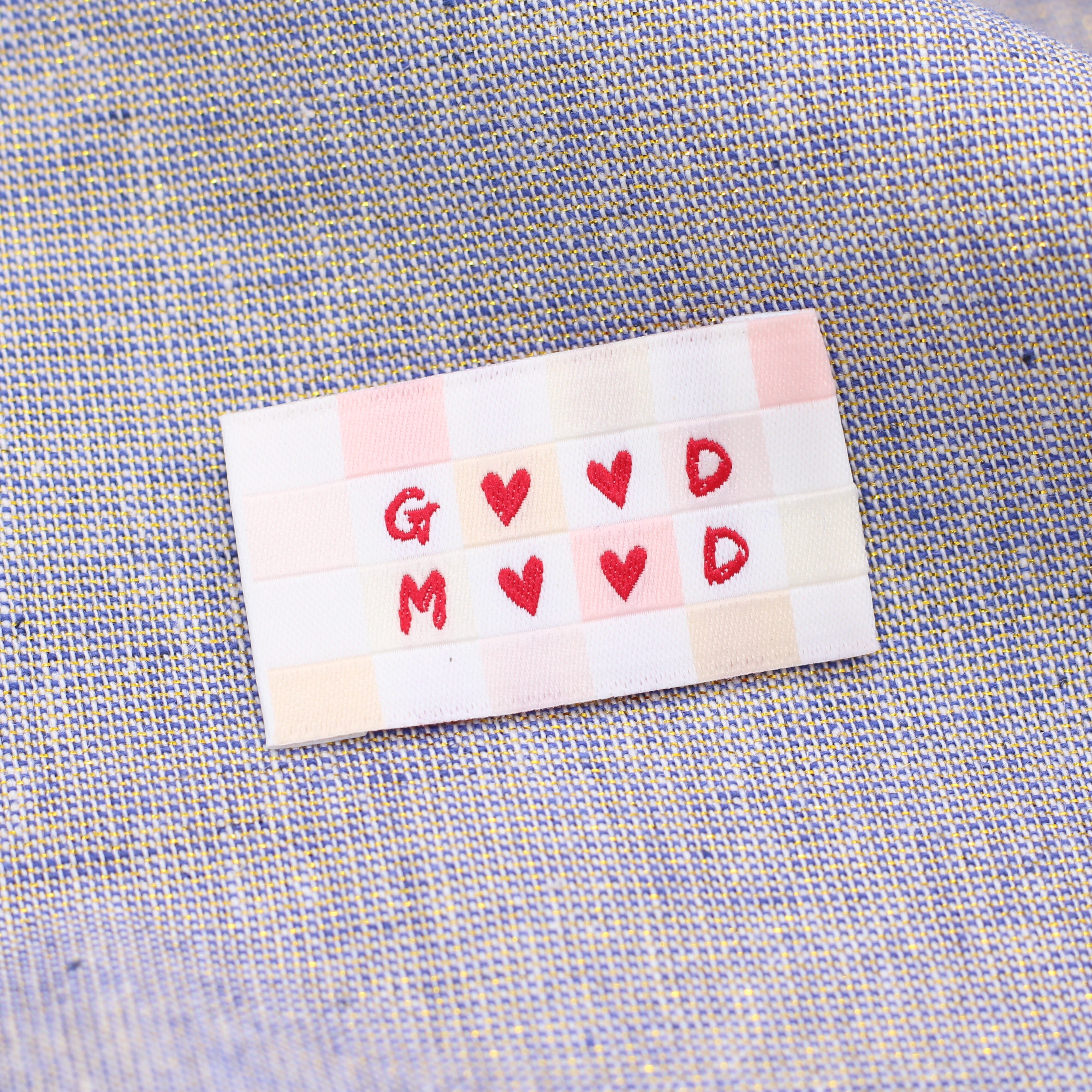 Etiquette tissée - Good Mood Etiquettes à coudre Sélection Gaspard & Léonie | Gaspard et Léonie Tissus en ligne et Mercerie à Toulouse