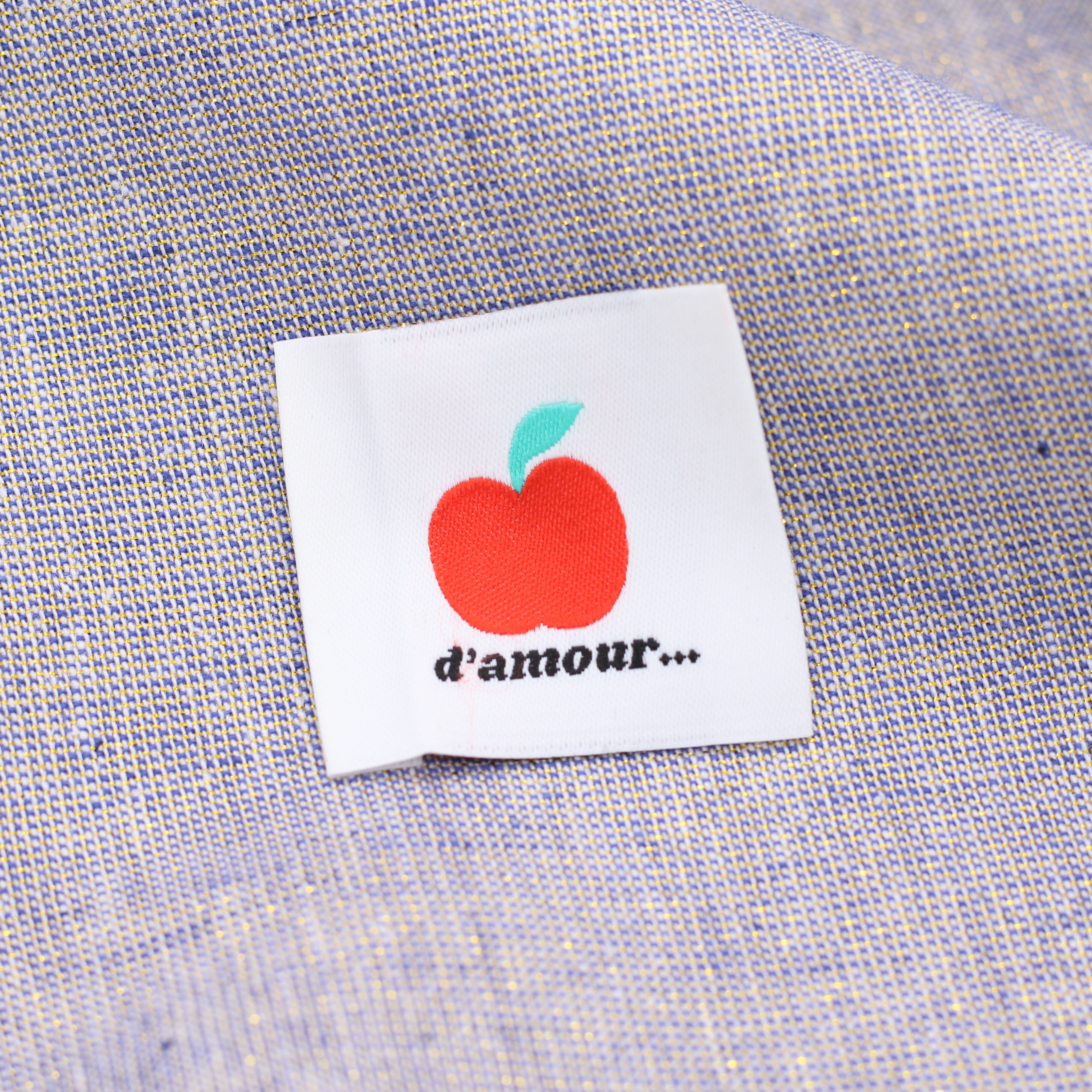 Etiquette tissée - Pomme d'amour Etiquettes à coudre Sélection Gaspard & Léonie | Gaspard et Léonie Tissus en ligne et Mercerie à Toulouse