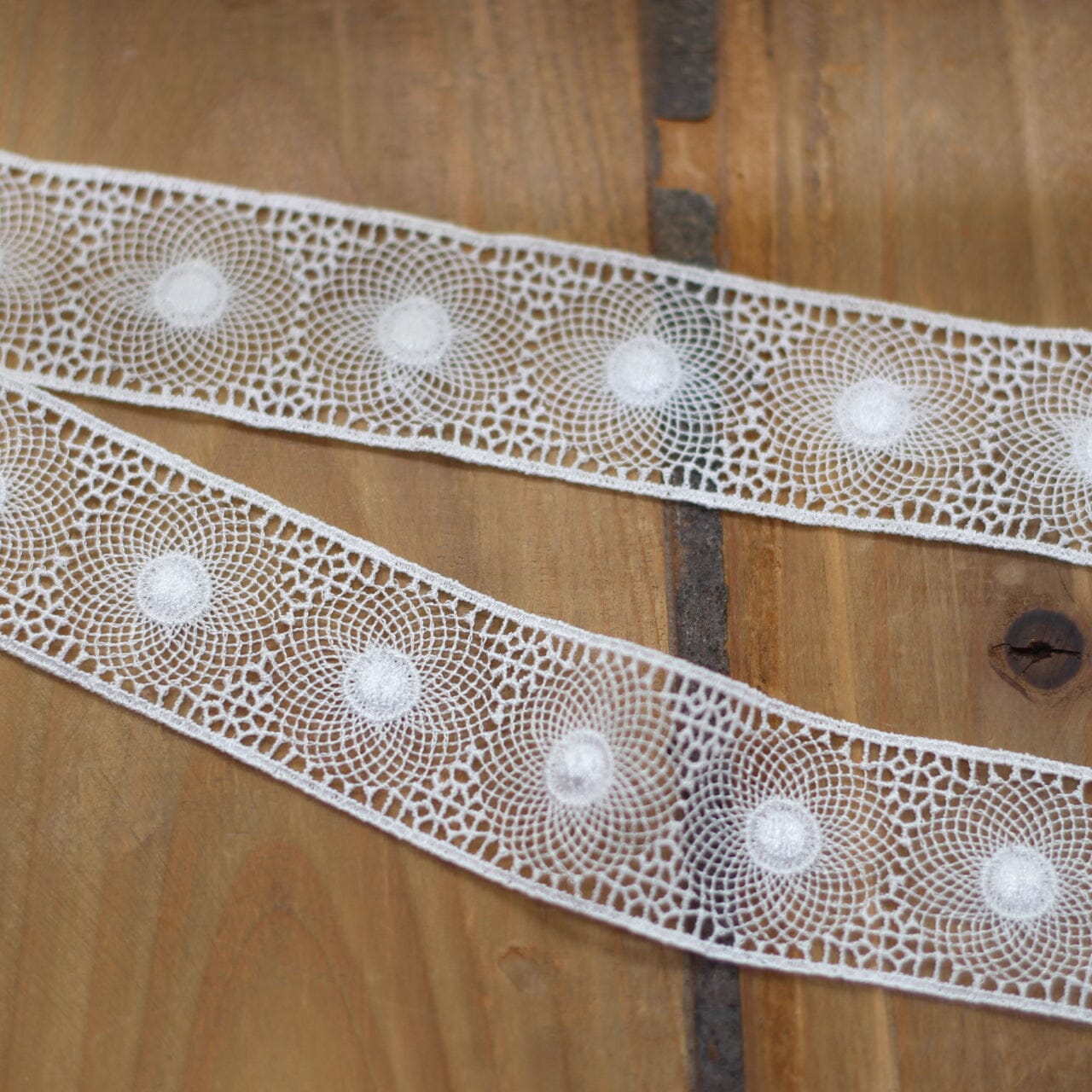 Guipure Dentelle / Entre deux - Blanc - 30mm (Vendu x10cm) Mercerie L'atelier de Gaspard et Léonie | Gaspard et Léonie Tissus en ligne et Mercerie à Toulouse