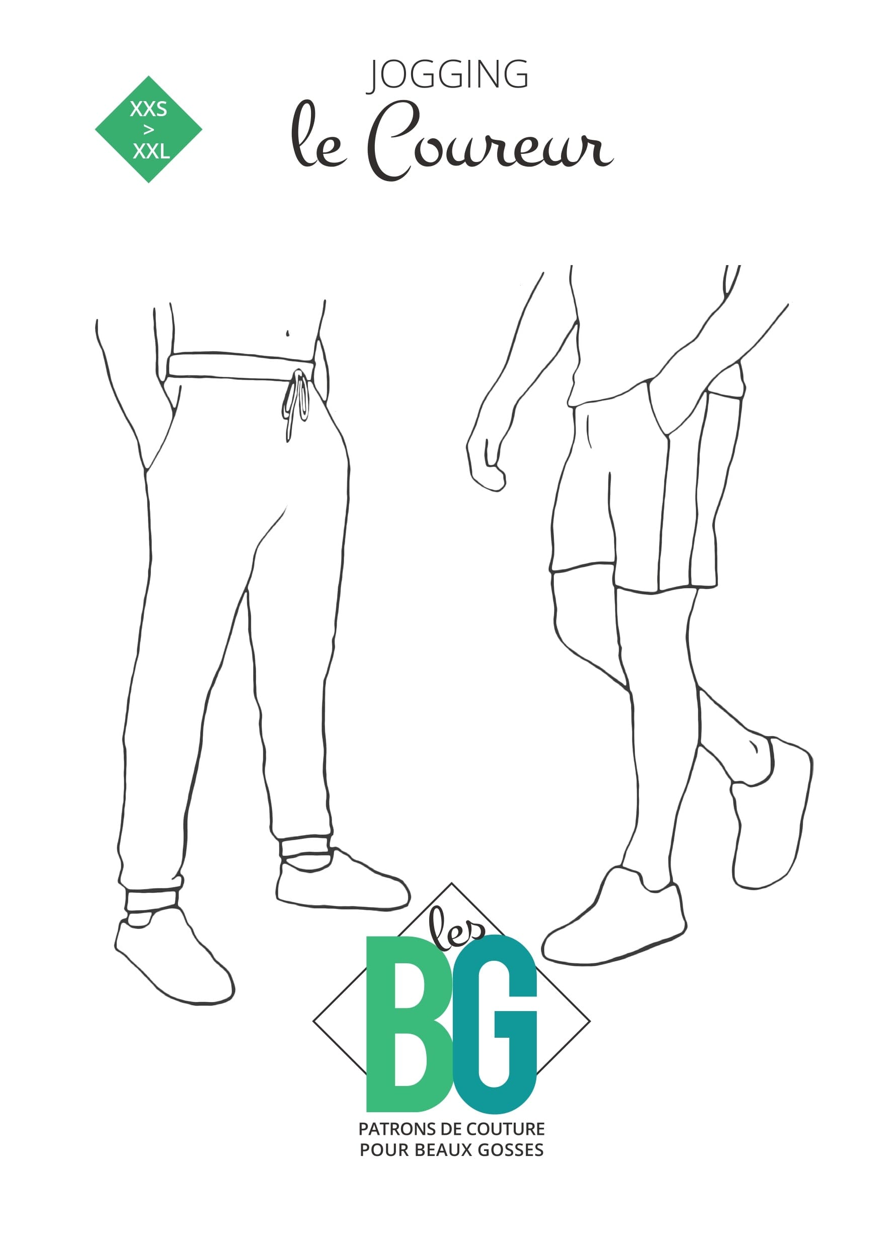 Jogging LE COUREUR Patron de couture pochette - Les Beaux Gosses Patron de couture LES BEAUX-GOSSES | Gaspard et Léonie Tissus en ligne et Mercerie à Toulouse