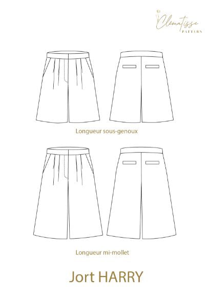 Jort HARRY Patron de couture Pochette - CLEMATISSE PATTERN Patron de couture CLEMATISSE PATTERN | Gaspard et Léonie Tissus en ligne et Mercerie à Toulouse