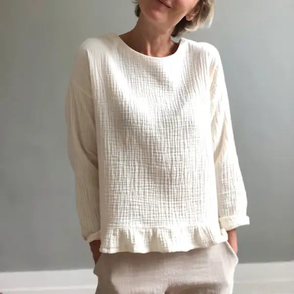 La blouse à volants- Patron de couture pochette - MAISON ESSENTIELLE Patron de couture MAISON ESSENTIELLE | Gaspard et Léonie Tissus en ligne et Mercerie à Toulouse