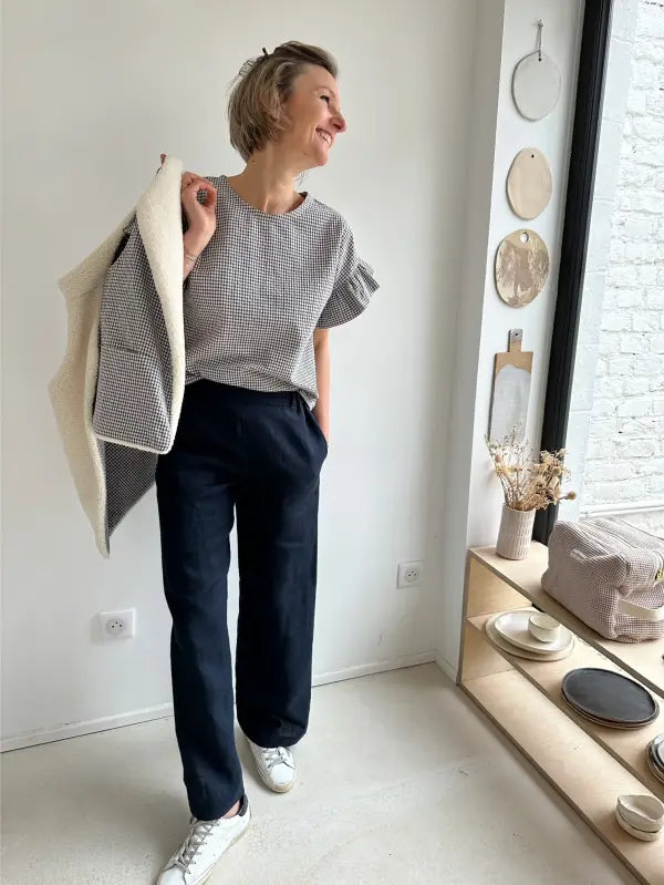 Le pantalon BOBO - Patron de couture pochette - MAISON ESSENTIELLE Patron de couture MAISON ESSENTIELLE | Gaspard et Léonie Tissus en ligne et Mercerie à Toulouse