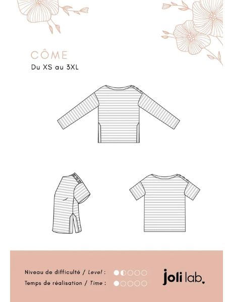 Marinière COME - Patron de couture pochette JOLI LAB Patron de couture JOLI LAB | Gaspard et Léonie Tissus en ligne et Mercerie à Toulouse