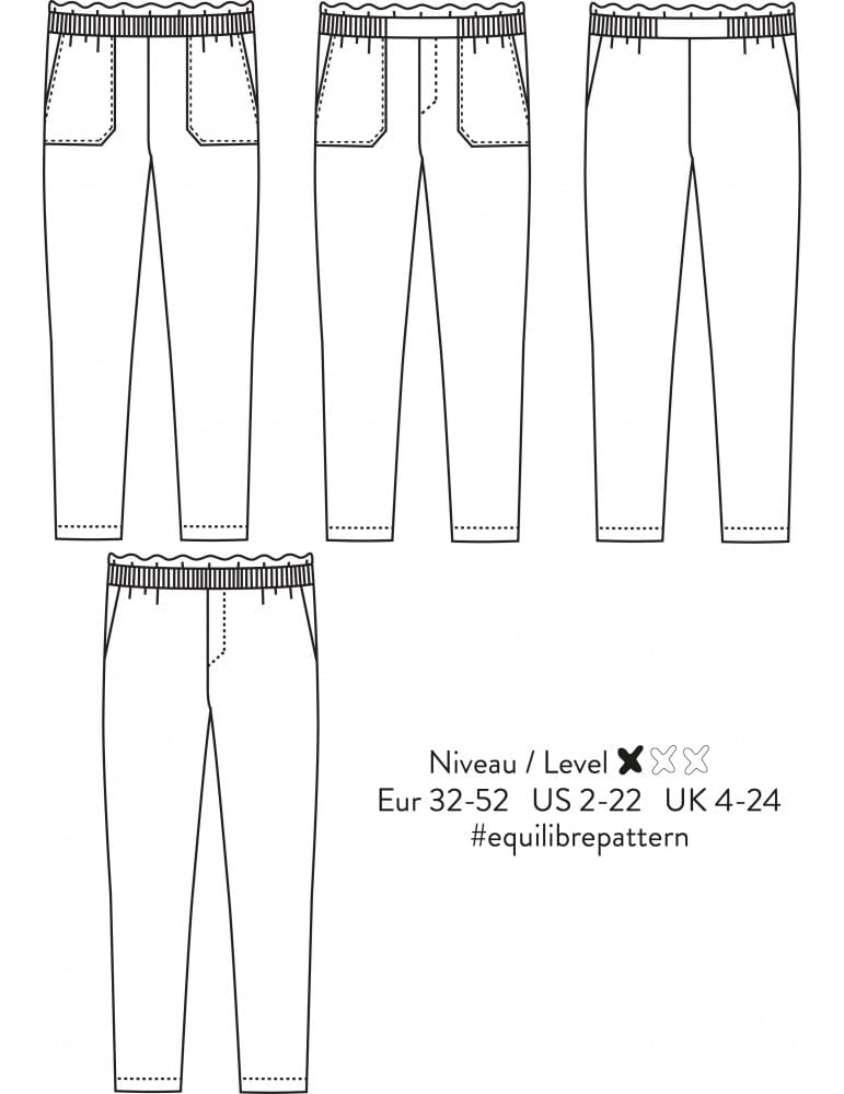 Pantalon femme EQUILIBRE Patron de couture pochette - Atelier SCÄMMIT Patron de couture ATELIER SCÄMMIT | Gaspard et Léonie Tissus en ligne et Mercerie à Toulouse