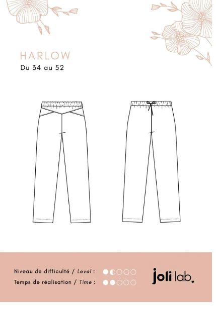 Pantalon HARLOW - Patron de couture pochette JOLI LAB Patron de couture JOLI LAB | Gaspard et Léonie Tissus en ligne et Mercerie à Toulouse