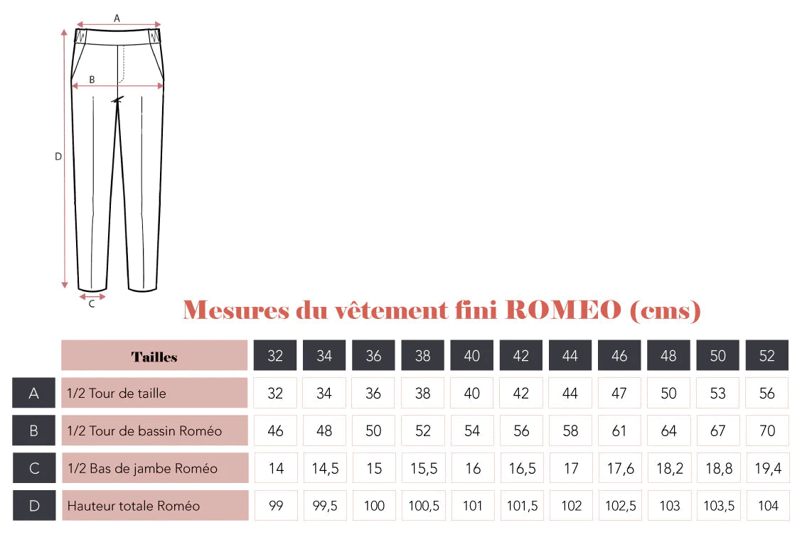Pantalon ROMEO & JULIETTE - Patron de couture pochette - SUPER BISON Patron de couture SUPER BISON | Gaspard et Léonie Tissus en ligne et Mercerie à Toulouse