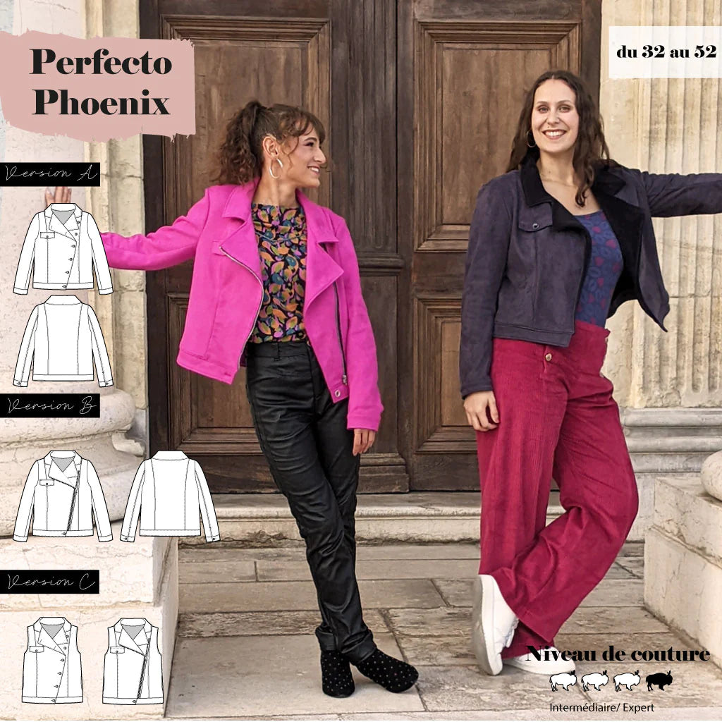 Perfecto PHOENIX - Patron de couture pochette - SUPER BISON Patron de couture SUPER BISON | Gaspard et Léonie Tissus en ligne et Mercerie à Toulouse