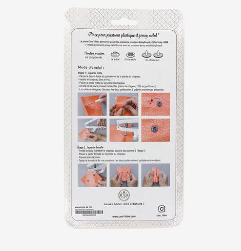 Pince Pressions Plastiques ou Metal - COM'1 IDEE Mercerie Sélection Gaspard & Léonie | Gaspard et Léonie Tissus en ligne et Mercerie à Toulouse