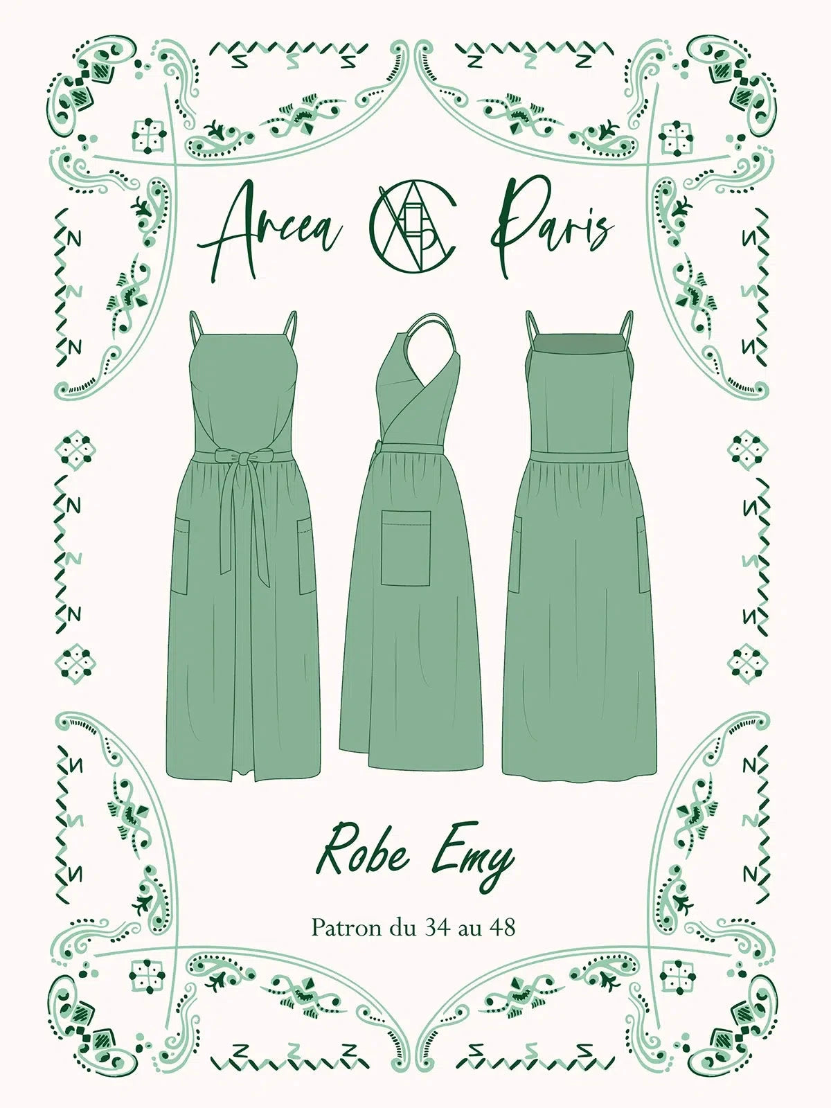 Robe EMY - Patron de couture Pochette - ANCEA PARIS Patron de couture ANCEA PARIS | Gaspard et Léonie Tissus en ligne et Mercerie à Toulouse