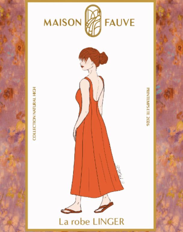 Robe LINGER - Patron de couture Pochette - MAISON FAUVE Patron de couture MAISON FAUVE | Gaspard et Léonie Tissus en ligne et Mercerie à Toulouse