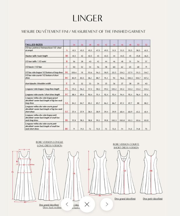 Robe LINGER - Patron de couture Pochette - MAISON FAUVE Patron de couture MAISON FAUVE | Gaspard et Léonie Tissus en ligne et Mercerie à Toulouse