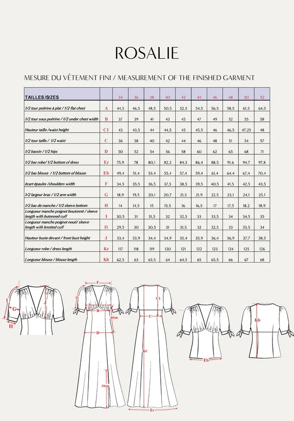Robe ROSALIE - Patron de couture Pochette - MAISON FAUVE Patron de couture MAISON FAUVE | Gaspard et Léonie Tissus en ligne et Mercerie à Toulouse