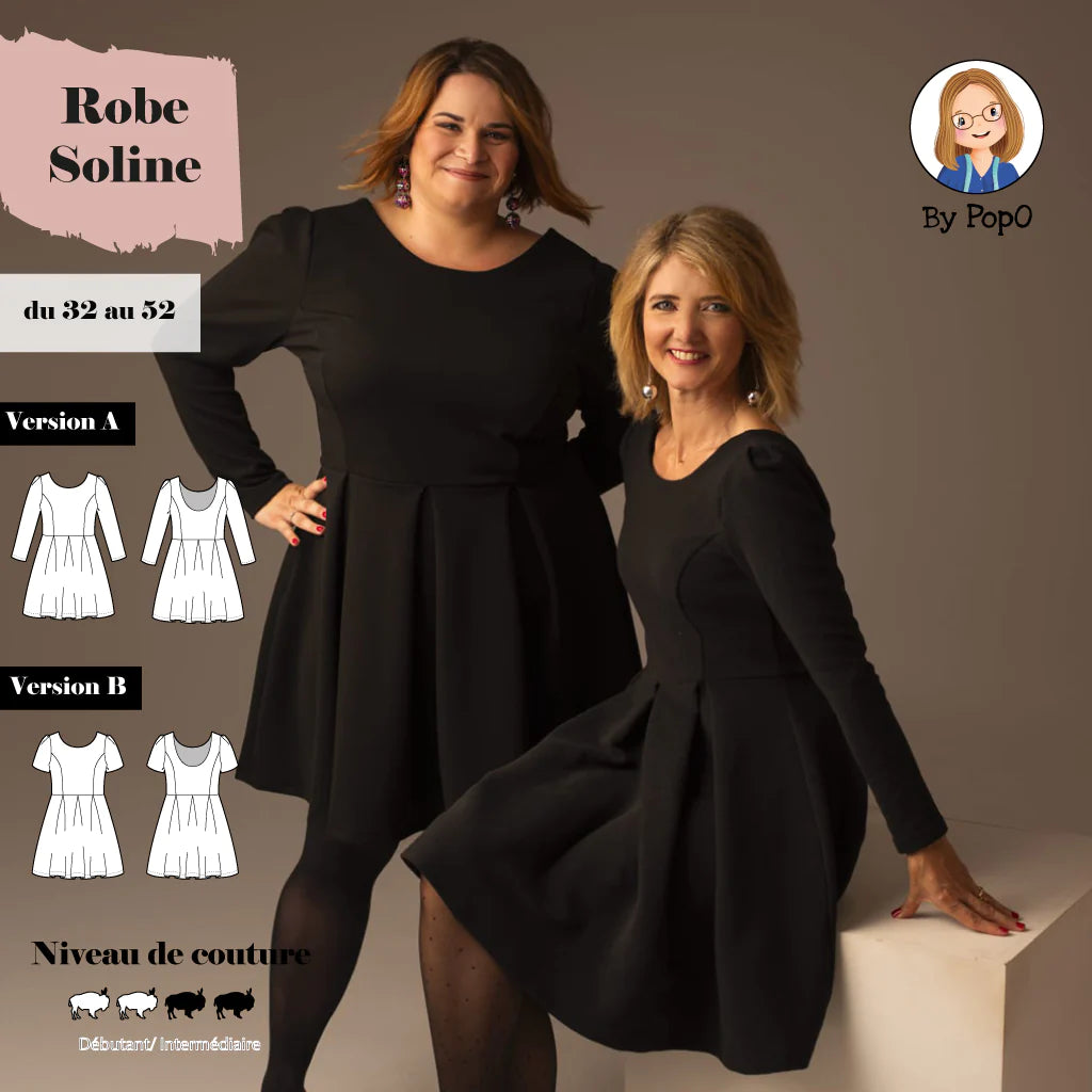 Robe SOLINE - Patron de couture pochette - SUPER BISON Patron de couture SUPER BISON | Gaspard et Léonie Tissus en ligne et Mercerie à Toulouse