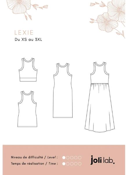 Robe top LEXIE - Patron de couture pochette JOLI LAB Patron de couture JOLI LAB | Gaspard et Léonie Tissus en ligne et Mercerie à Toulouse