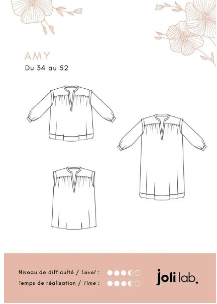 Robe/Blouse AMY - Patron de couture pochette JOLI LAB Patron de couture JOLI LAB | Gaspard et Léonie Tissus en ligne et Mercerie à Toulouse