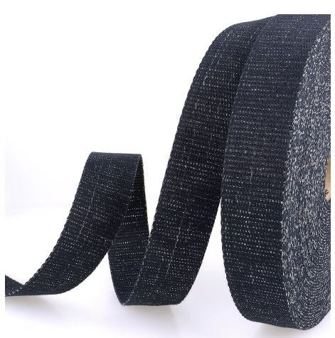 Sangle Métallisée Marine/Argent (Vendu x10cm) Mercerie Sélection Gaspard & Léonie | Gaspard et Léonie Tissus en ligne et Mercerie à Toulouse