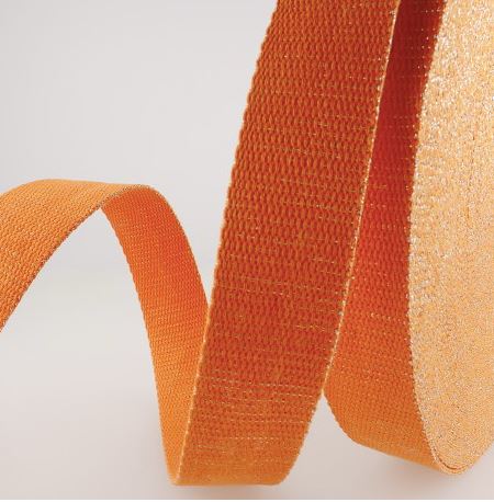 Sangle Métallisée Orange/Argent (Vendu x10cm) Mercerie Sélection Gaspard & Léonie | Gaspard et Léonie Tissus en ligne et Mercerie à Toulouse