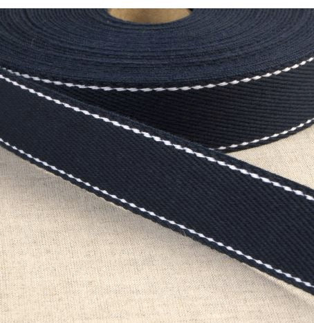 Sangle Unie Point Sellier 30mm (Vendu x10cm) Marine COL:23 Sélection Gaspard & Léonie | Gaspard et Léonie Tissus en ligne et Mercerie à Toulouse