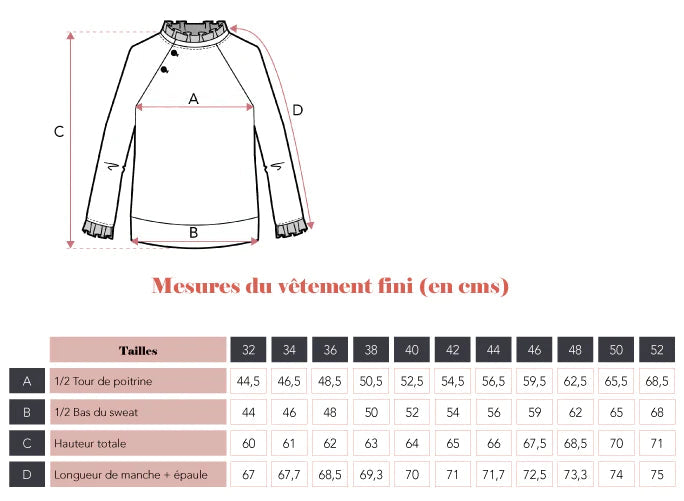 Sweat LIVIA- Patron de couture pochette - SUPER BISON Patron de couture SUPER BISON | Gaspard et Léonie Tissus en ligne et Mercerie à Toulouse