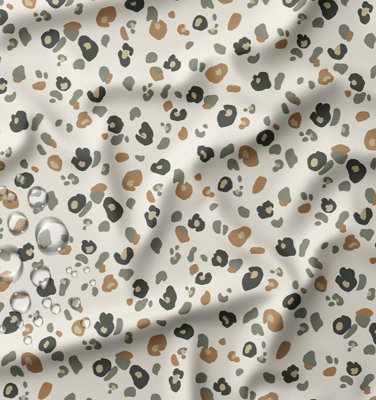 Tissu Ciré gome imperméable FELYNA - Ecru/Marron (Vendu x10cm) Tissus DOMOTEX | Gaspard et Léonie Tissus en ligne et Mercerie à Toulouse