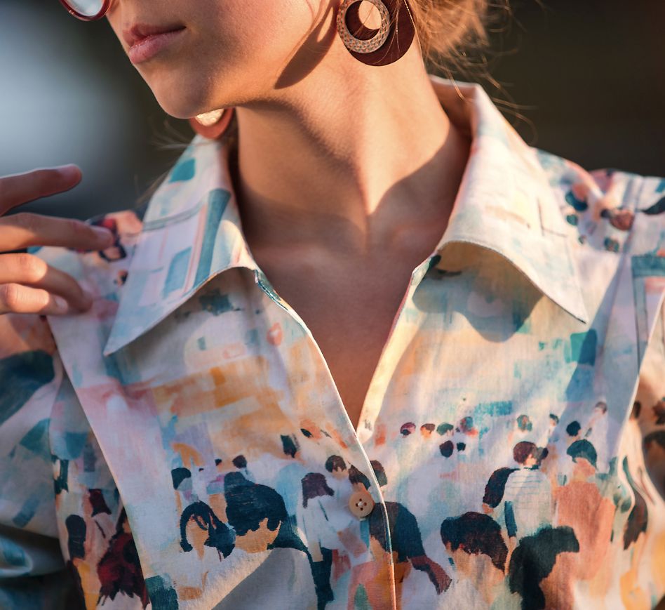 Tissu coton - ALL THE PEOPLE - See You At Six (Vendu X10cm) Tissus SEE YOU AT SIX | Gaspard et Léonie Tissus en ligne et Mercerie à Toulouse