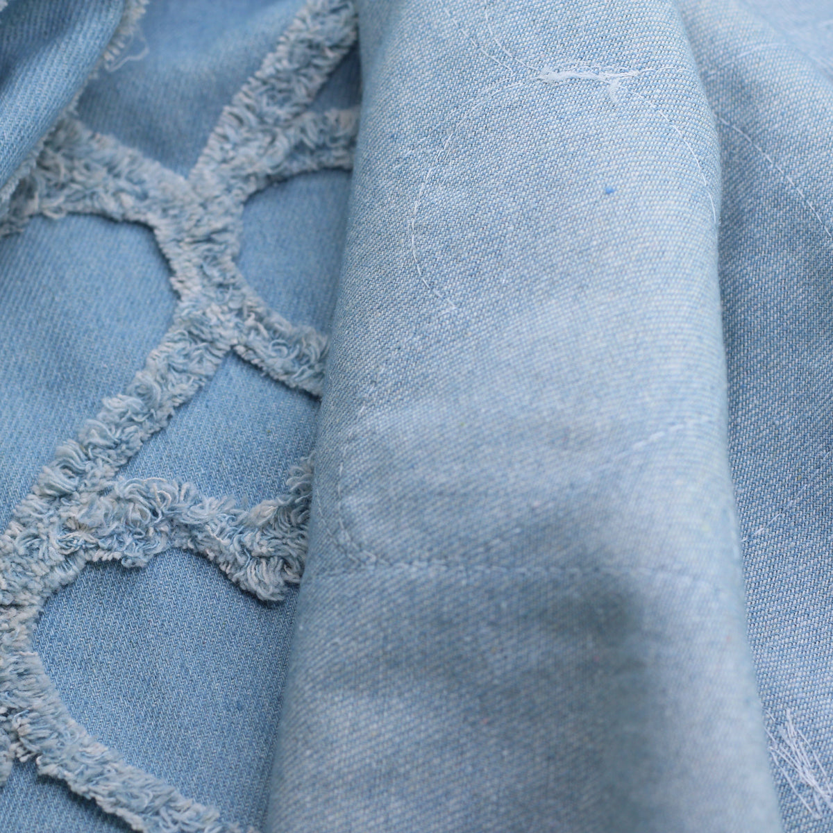 Tissu coton denim - COEURS - Bleu Clair (Vendu x10cm) Tissus Sélection Gaspard & Léonie | Gaspard et Léonie Tissus en ligne et Mercerie à Toulouse