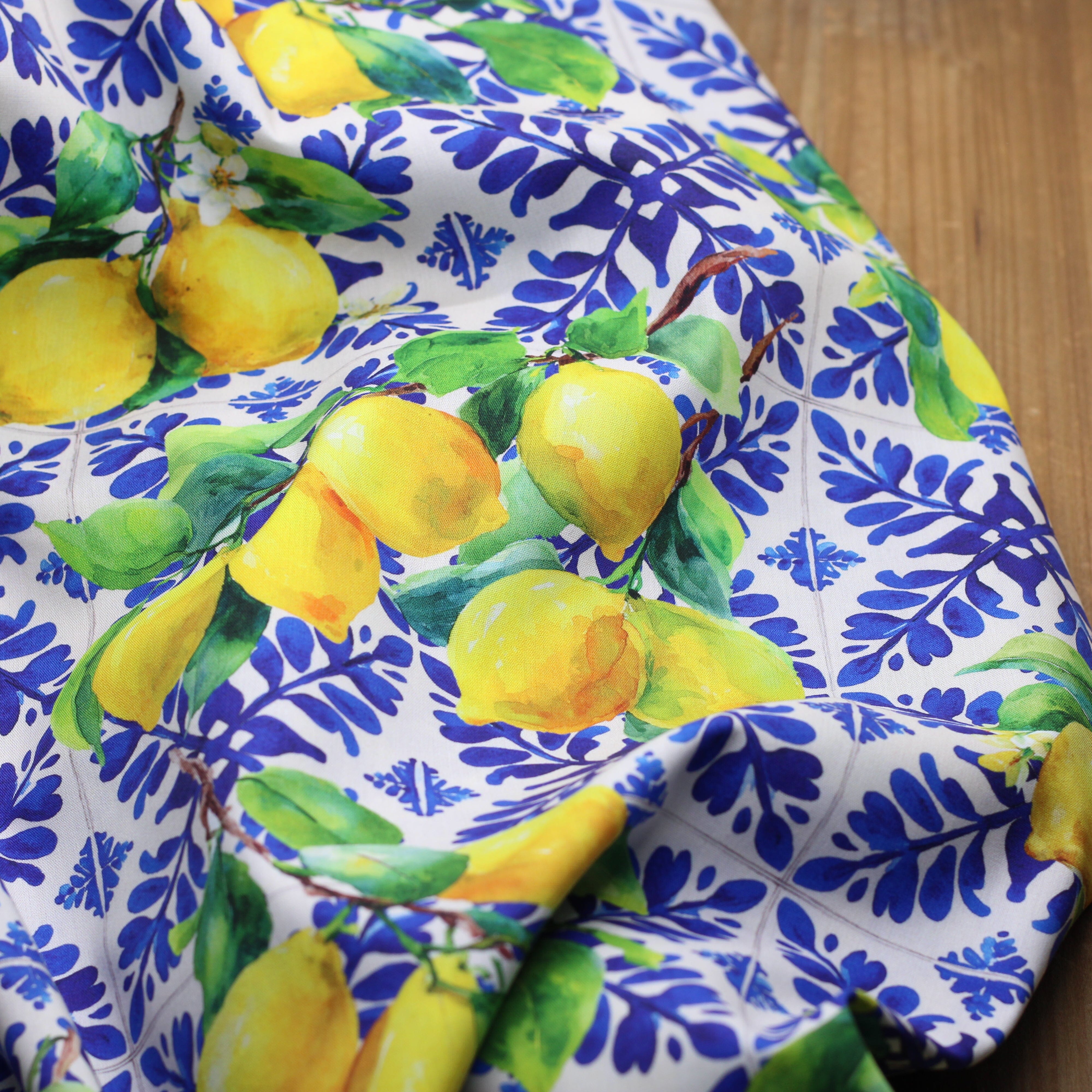 Tissu Coton Viscose - CITRONS - Ecru (Vendu x10cm) Tissus Sélection Gaspard & Léonie | Gaspard et Léonie Tissus en ligne et Mercerie à Toulouse