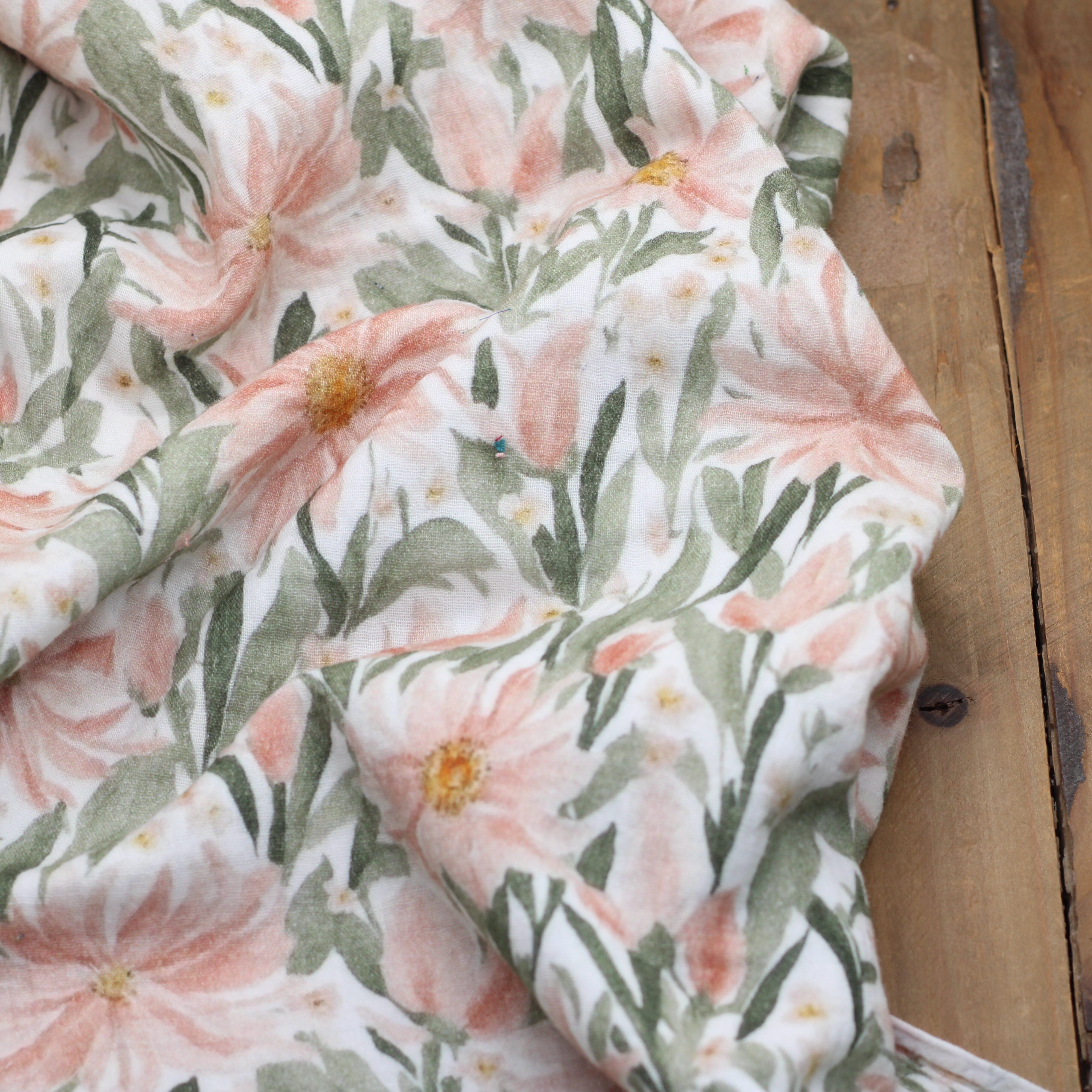 Tissu double Gaze de coton - PAQUERETTES FLOWERS - Blanc POPPY DESIGNED (Vendu x10cm) (Copie) Tissus POPPY Designed For You | Gaspard et Léonie Tissus en ligne et Mercerie à Toulouse