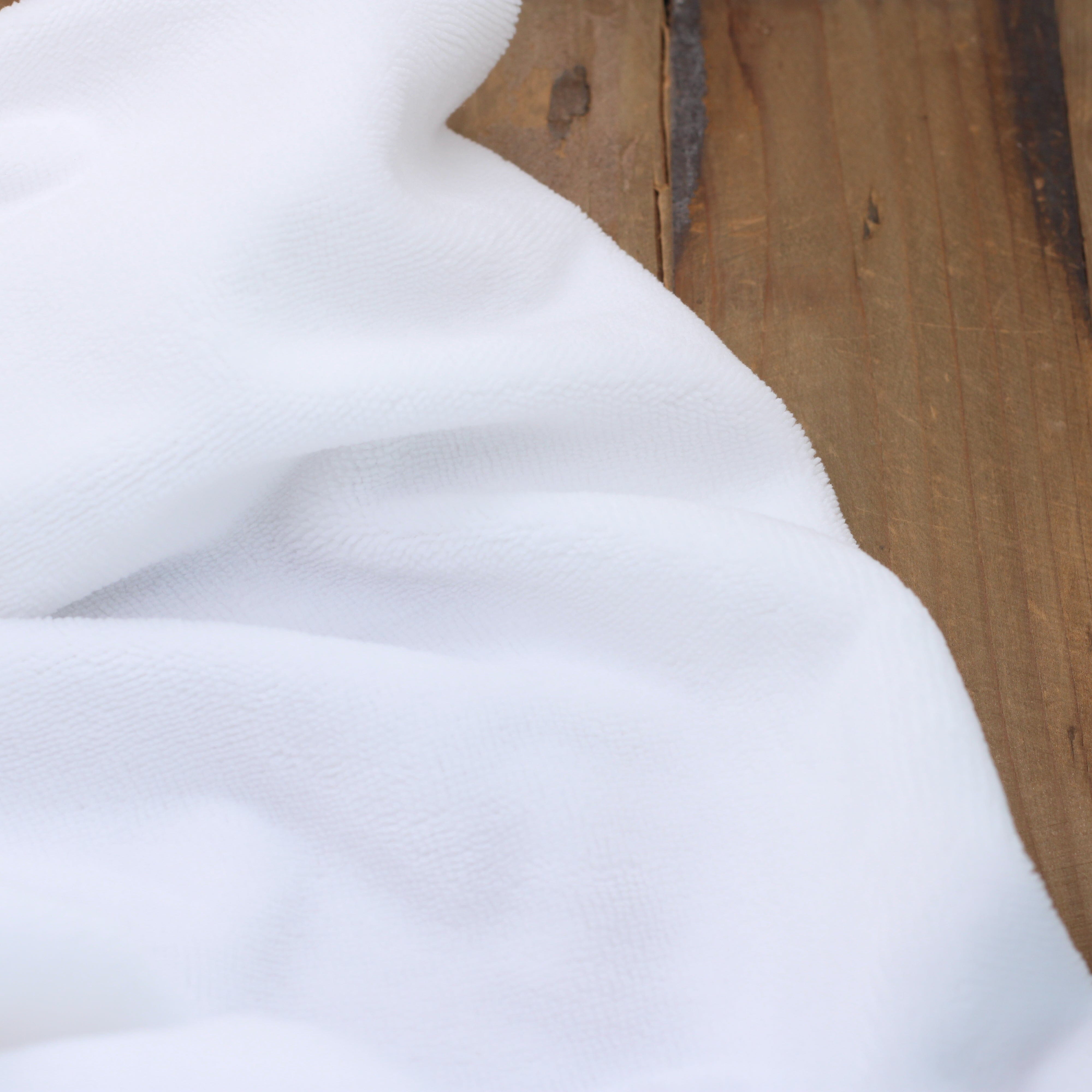 Tissu Eponge Microfibre de bambou - Blanc (Vendu x10cm) Tissus Sélection Gaspard & Léonie | Gaspard et Léonie Tissus en ligne et Mercerie à Toulouse