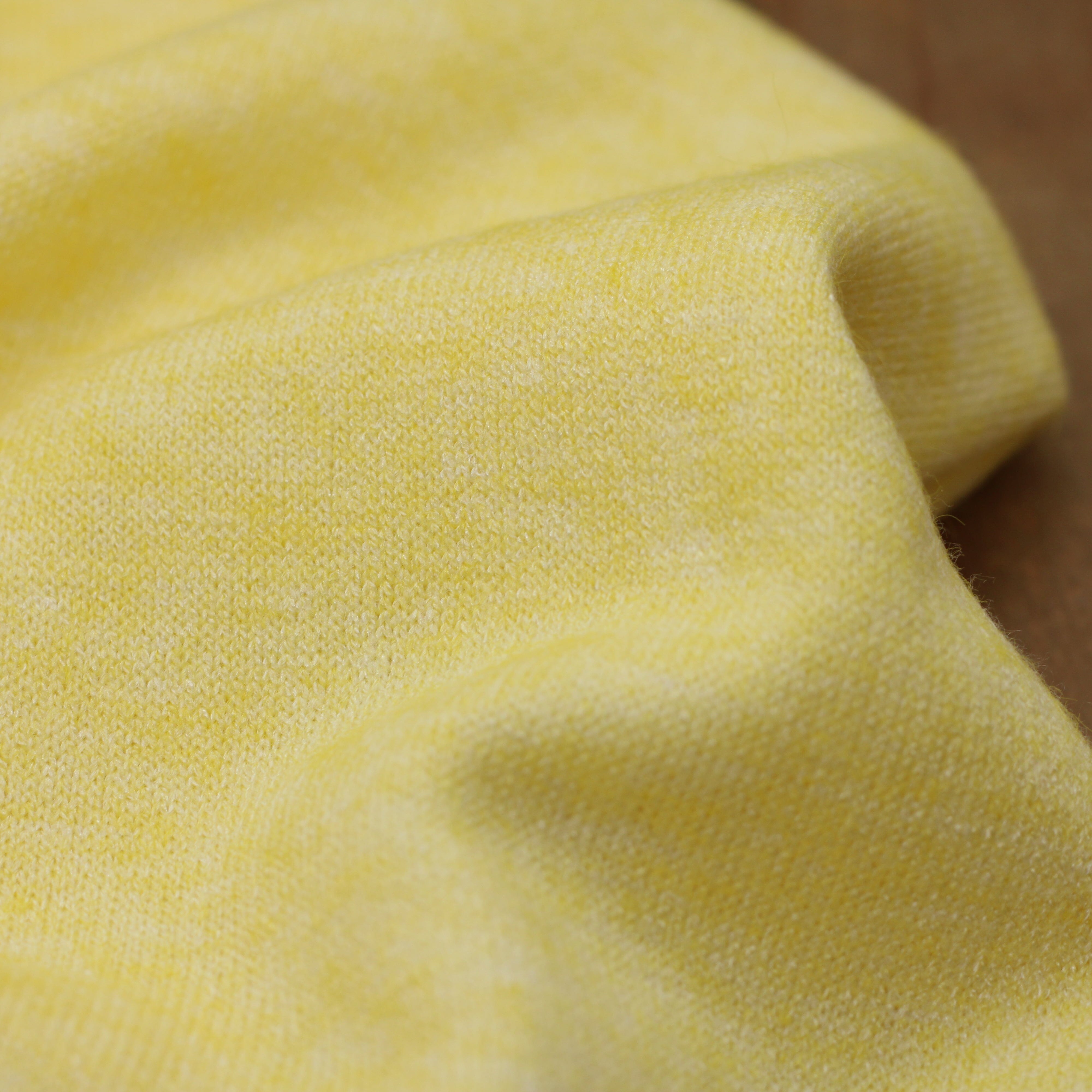 Tissu fines Mailles Viscose tricot - Jaune Chiné (Vendu x10cm) Tissus Sélection Gaspard & Léonie | Gaspard et Léonie Tissus en ligne et Mercerie à Toulouse