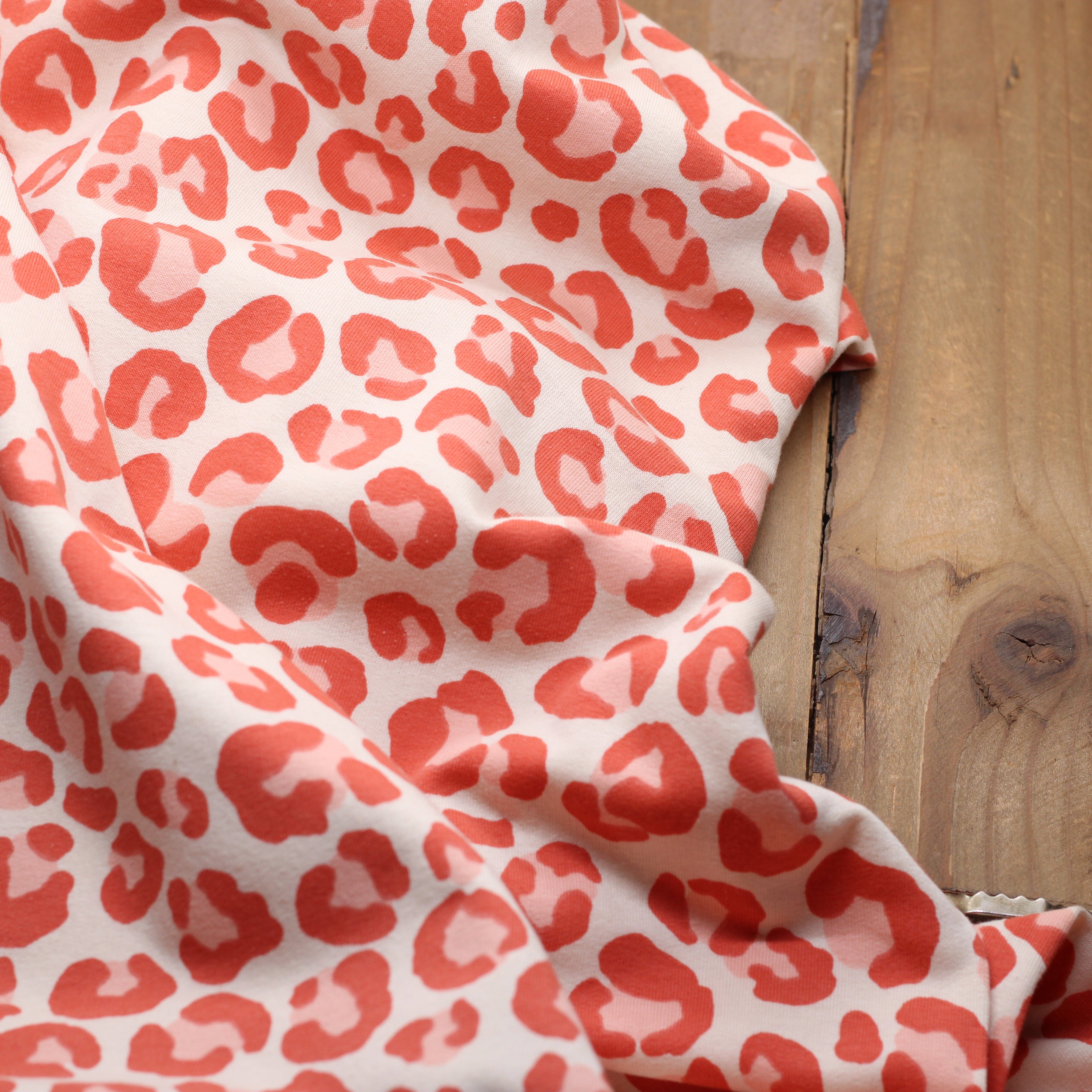 Tissu French terry - ANIMAL SKIN LEOPARD- Terra (Vendu x10cm) Tissus POPPY Designed For You | Gaspard et Léonie Tissus en ligne et Mercerie à Toulouse