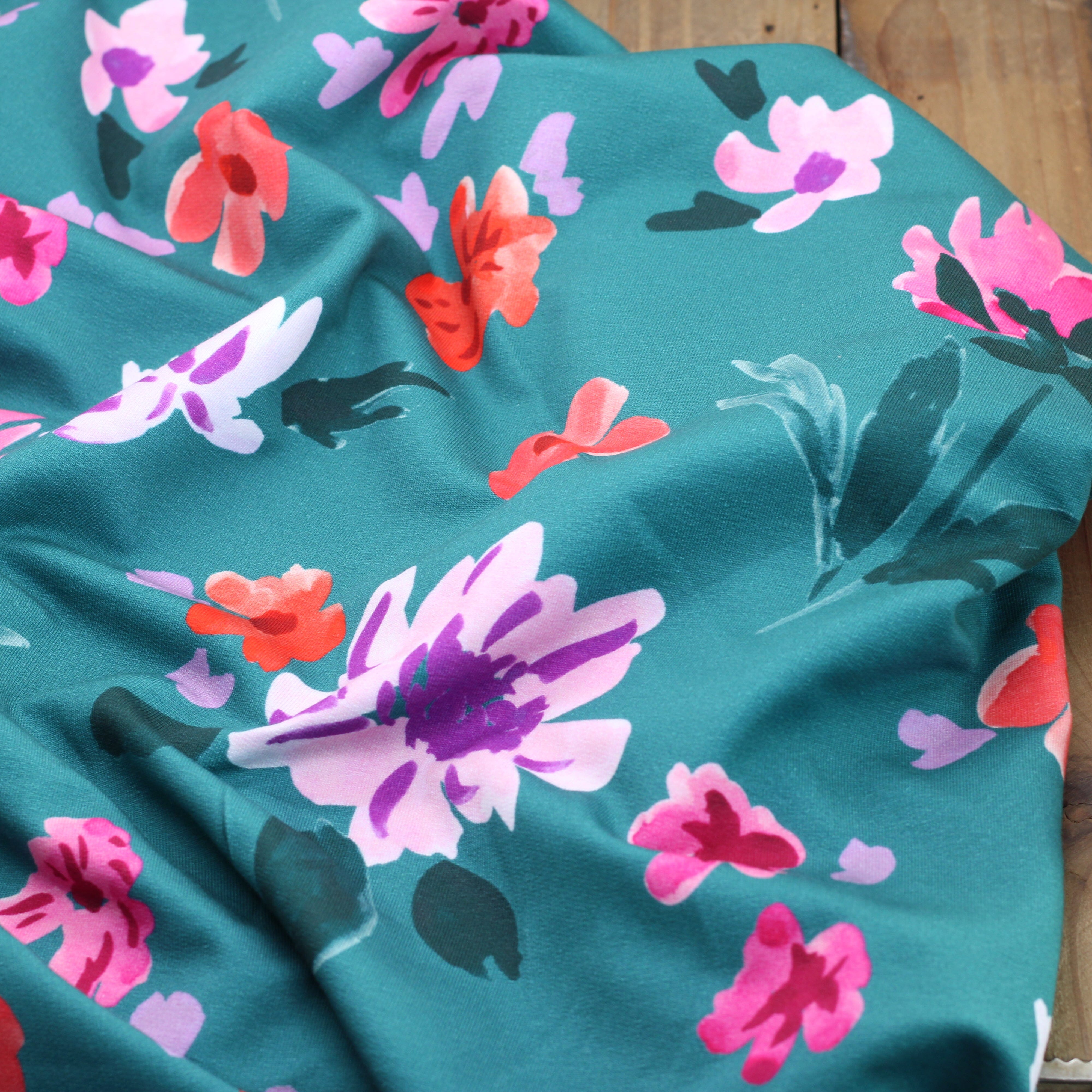 Tissu French Terry - COLETTE - Vert - NERIDA HANSEN (Vendu x10cm) Tissus NERIDA HANSEN | Gaspard et Léonie Tissus en ligne et Mercerie à Toulouse