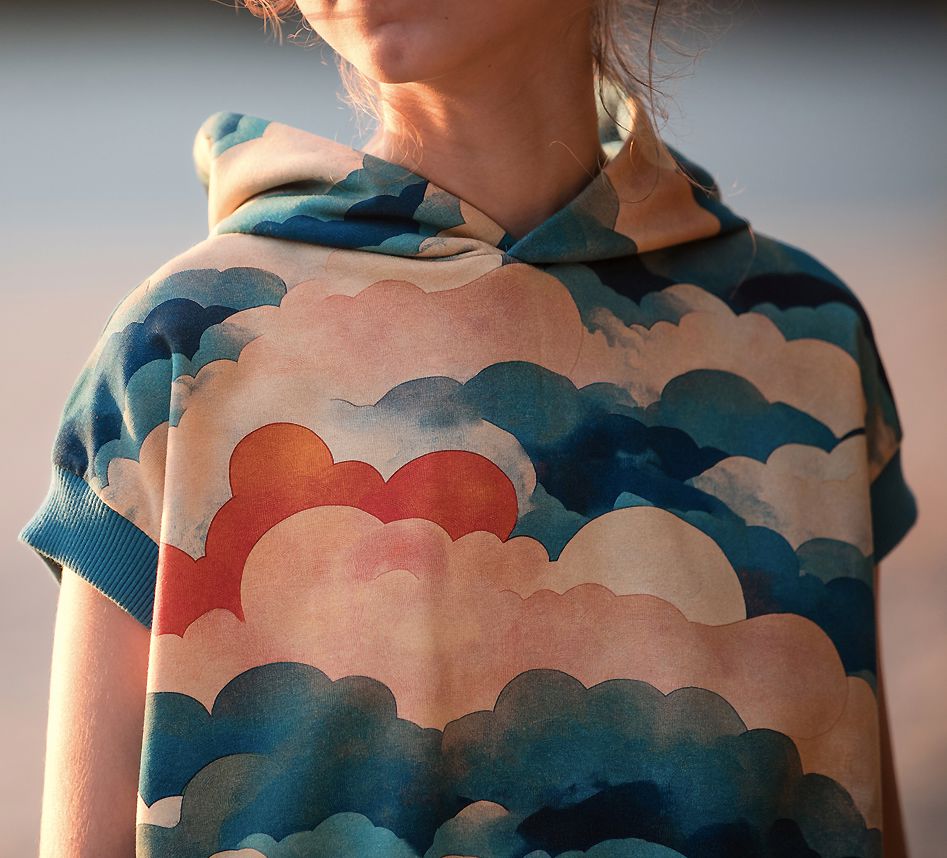 Tissu French Terry - COOL CLOUDS - See You At Six (Vendu X10cm) Tissus SEE YOU AT SIX | Gaspard et Léonie Tissus en ligne et Mercerie à Toulouse