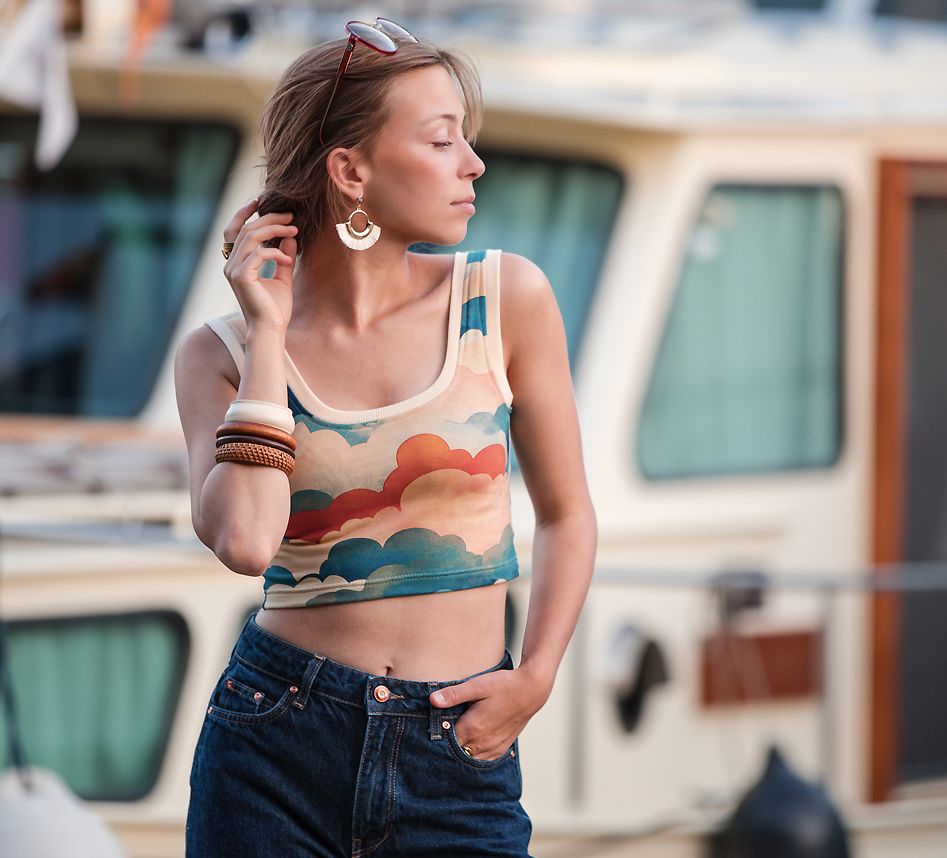 Tissu French Terry - COOL CLOUDS - See You At Six (Vendu X10cm) Tissus SEE YOU AT SIX | Gaspard et Léonie Tissus en ligne et Mercerie à Toulouse