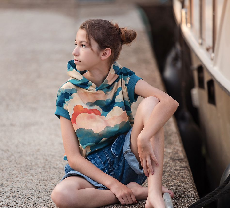 Tissu French Terry - COOL CLOUDS - See You At Six (Vendu X10cm) Tissus SEE YOU AT SIX | Gaspard et Léonie Tissus en ligne et Mercerie à Toulouse